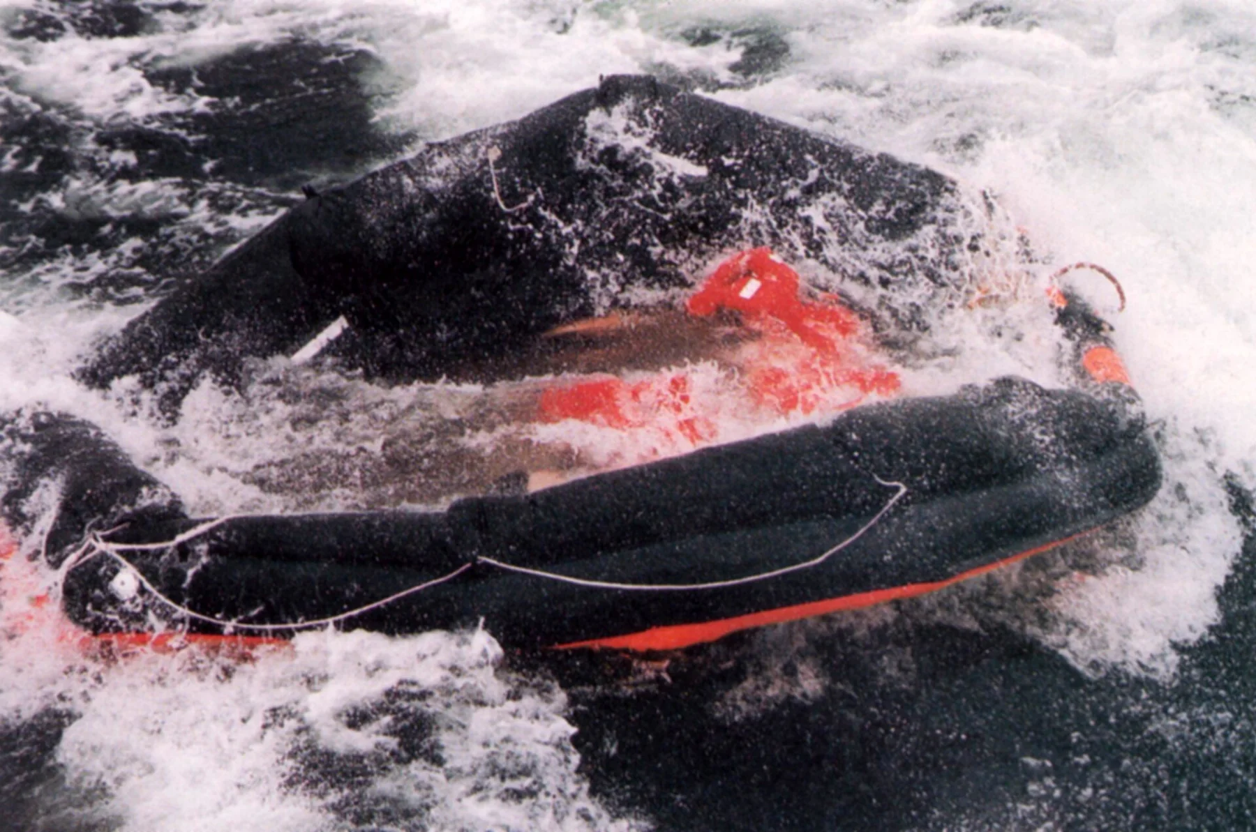 Estonia: Life raft from MS Estonia; official accident-investigation material.