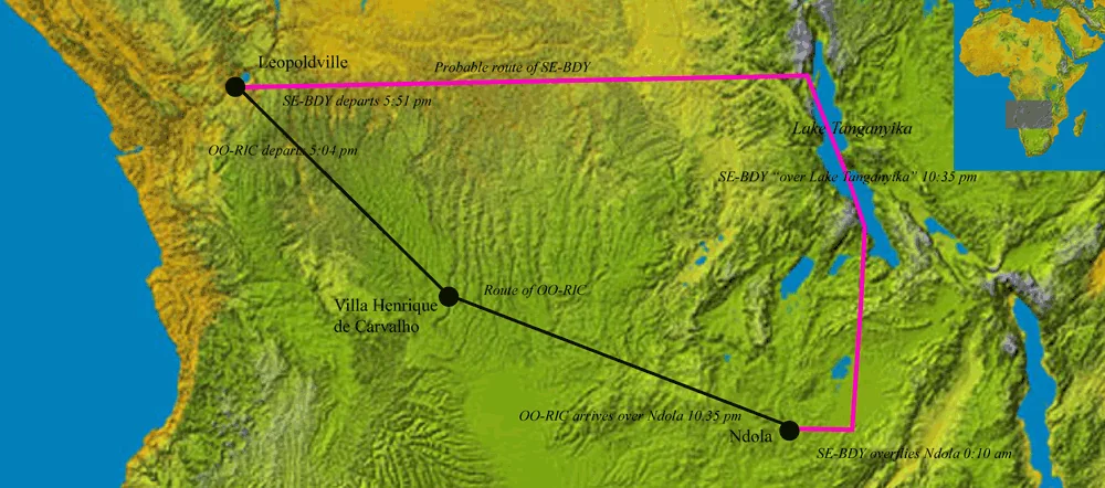 Flight-path graphic; label as a secondary graphic.