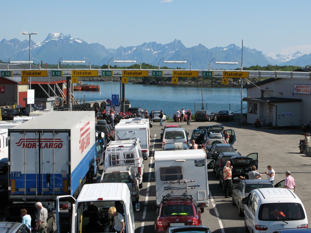 Melbu ferry harbour in Nordland